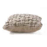 Housse de coussin Crosier en lin naturel, ambiance bohème