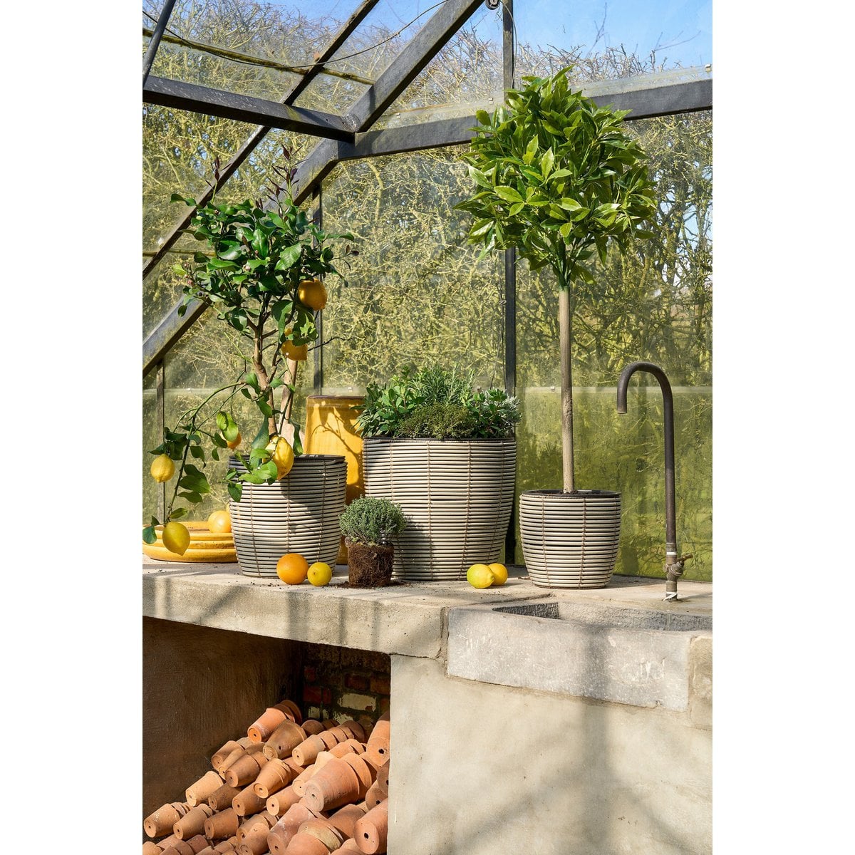 Plante artificielle Laurier Vert dans un intérieur chic