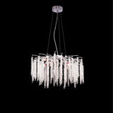 Lampe suspendue à givre argent 60 cm