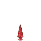 Sapin de Noël Cône J-Line en verre rouge, élégant et festif