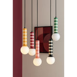 Lampe à suspension rayée