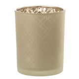 Lanterne J-Line géométrique en verre beige - vue avant