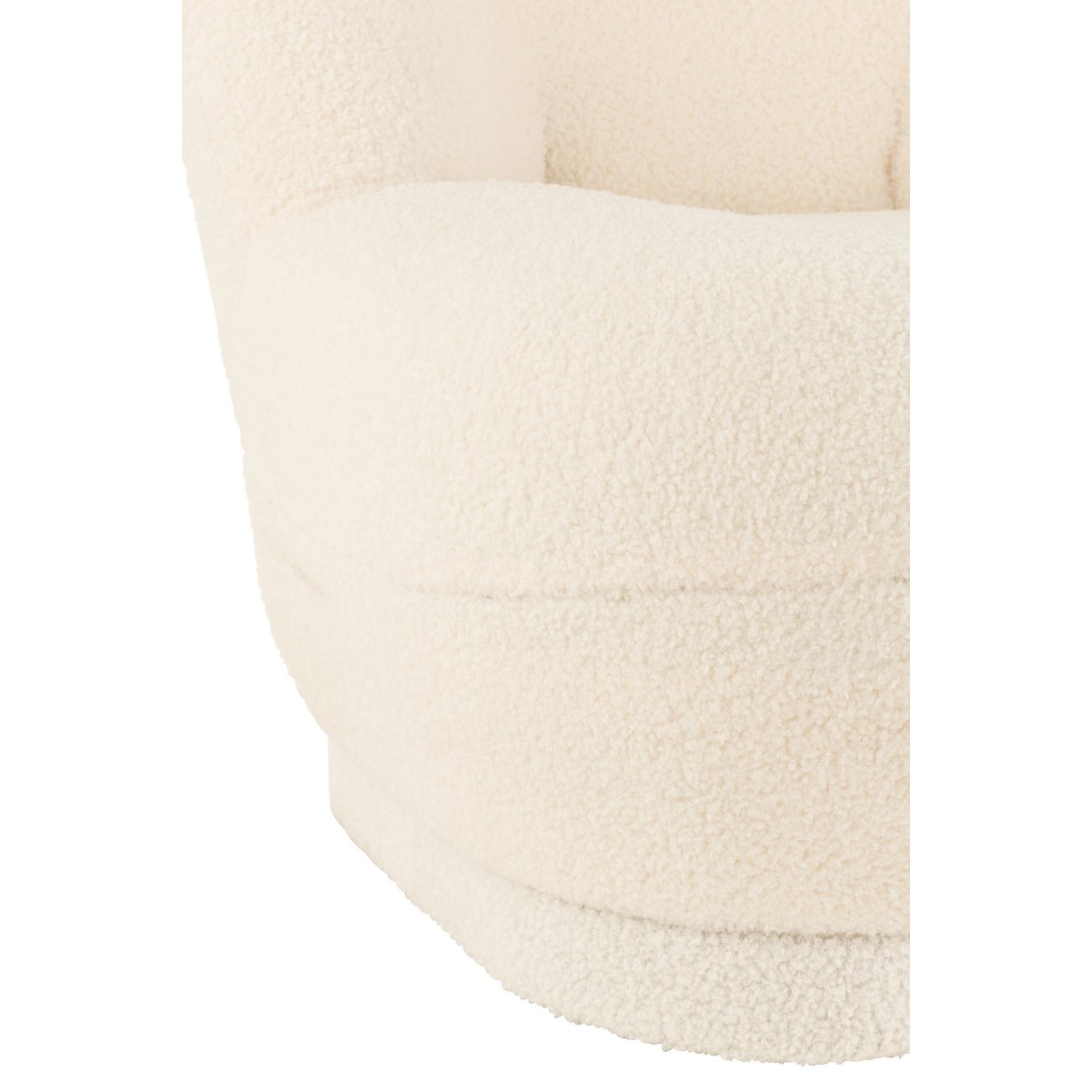 Fauteuil Teddy Bouclé blanc J-Line, dans un salon moderne