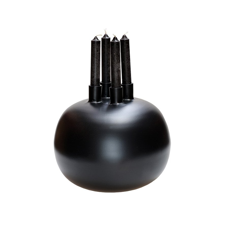 Bougeoir Valdes noir - Ambiance chaleureuse et moderne