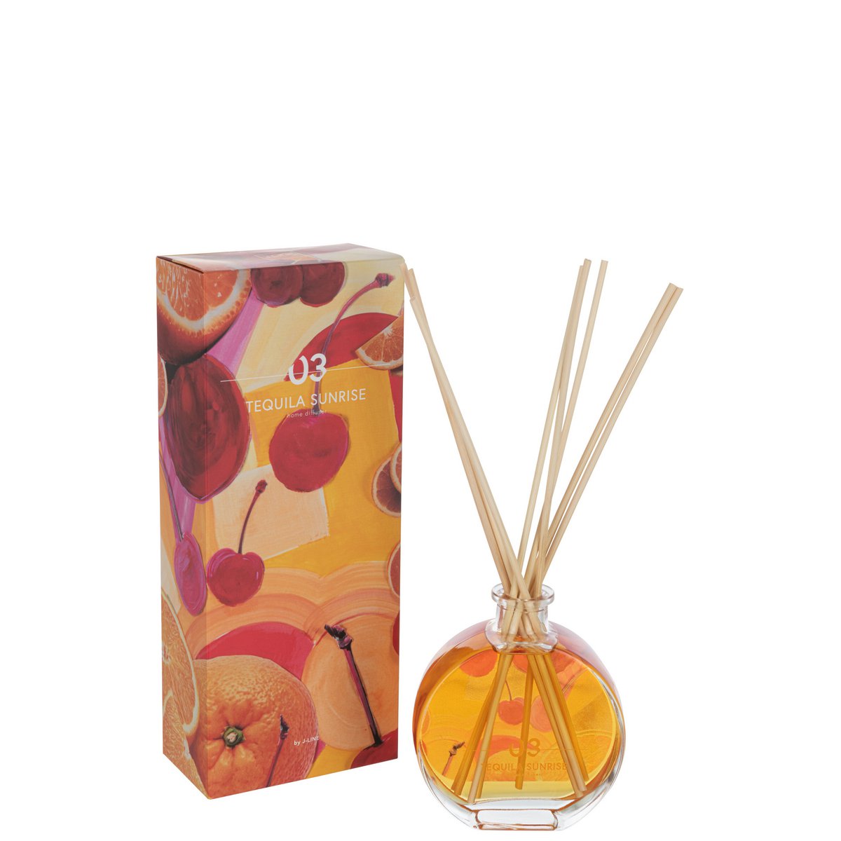Diffuseur de parfum J-Line, modèle Tequila Sunrise, sur fond blanc