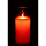 Détail du verre rouge brillant de la lampe J-Line