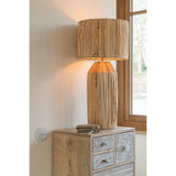 Base de la lampe J-Line Hanna en rotin naturel