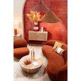 J-Line chaise longue Snow - bois de peuplier/mousse - orange/noir