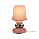 Lampe de table en céramique "Stoney" Pink - Classical - Table Lampe - - Rosé / Salmon - E14 - Aucune information