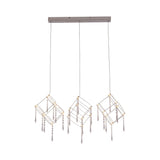 Métal et plastique "Araneus" à LED en Chrome, avec des LED fermement construites, 80 cm de long, éclairage pour le salon, la salle à manger ou le bureau