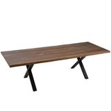 Pieds de table J-Line en acier noir sur fond blanc