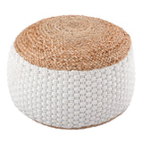 Pouf ottoman en jute environ 50x50 cm tabouret décoratif pouf en jute naturel ottoman coussin de sol ottoman