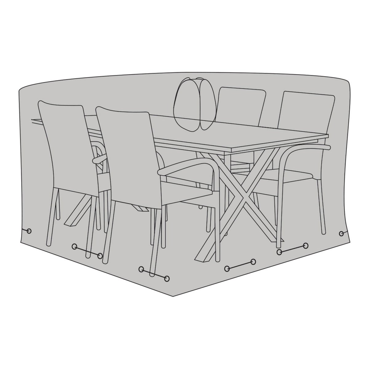 Détail du tissu polyester 600D noir de la housse