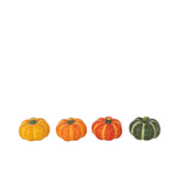 Citrouille en céramique J-Line, lot de 4, multicolores et brillants