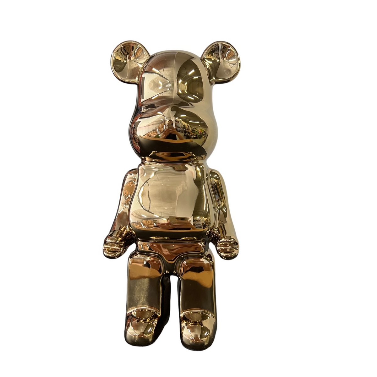 Ours en céramique doré 28cm - Élégance et design moderne