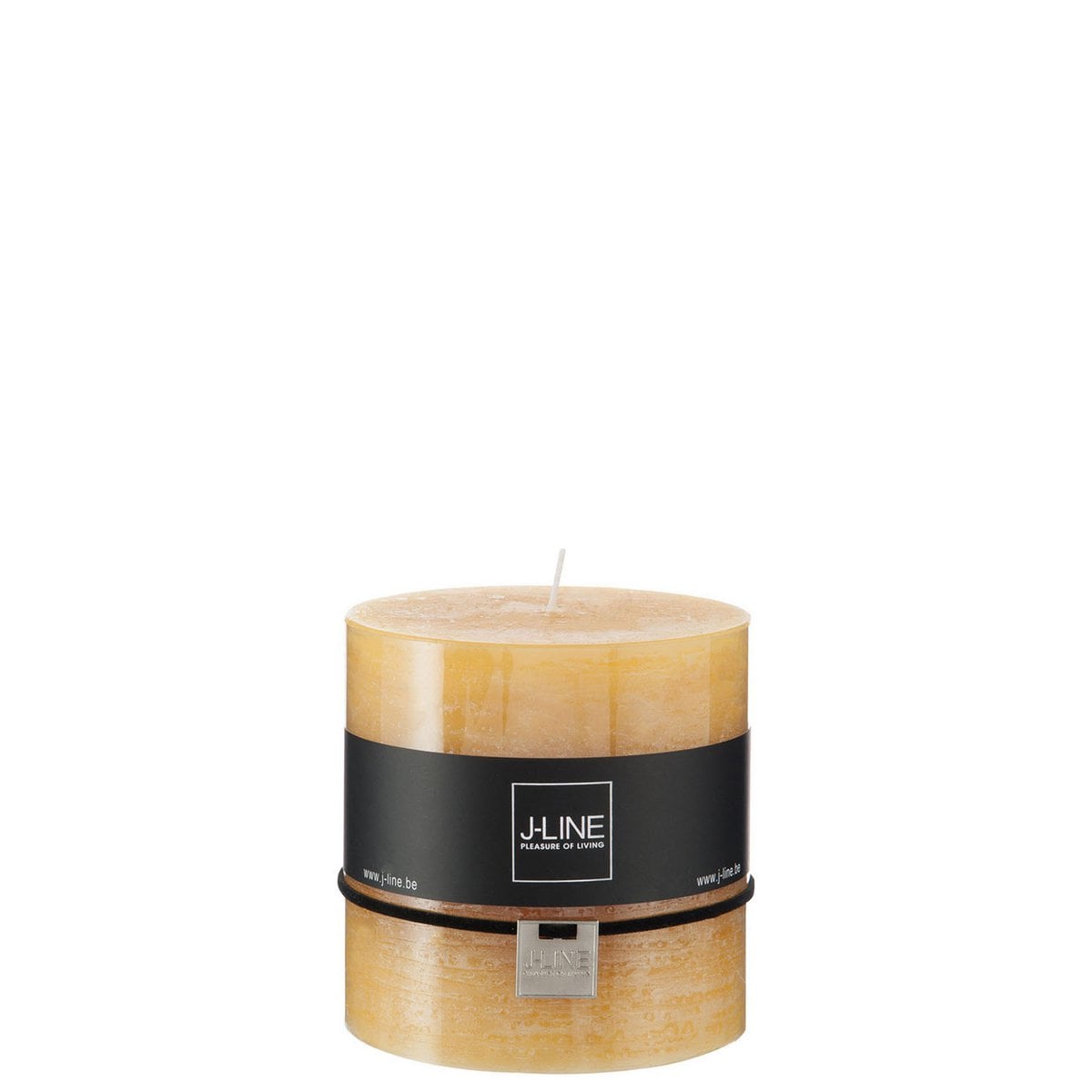 Bougie J-Line ocre, ambiance salon moderne