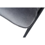 Fauteuil en velours noir et gris, ensemble de deux