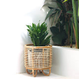 Support pour plantes en rotin, support pour pot de fleurs, MALANG beige