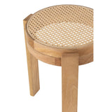 Tabouret J-Line Kruk Pune en mangohout naturel, vue de face