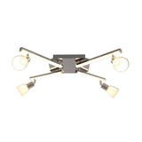 Plafond LED "Ibiza" de 68 cm de long, en métal, verre et plastique en chrome