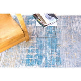 Tapis Eco - Long Island Bleu - Tapis gris et bleu
