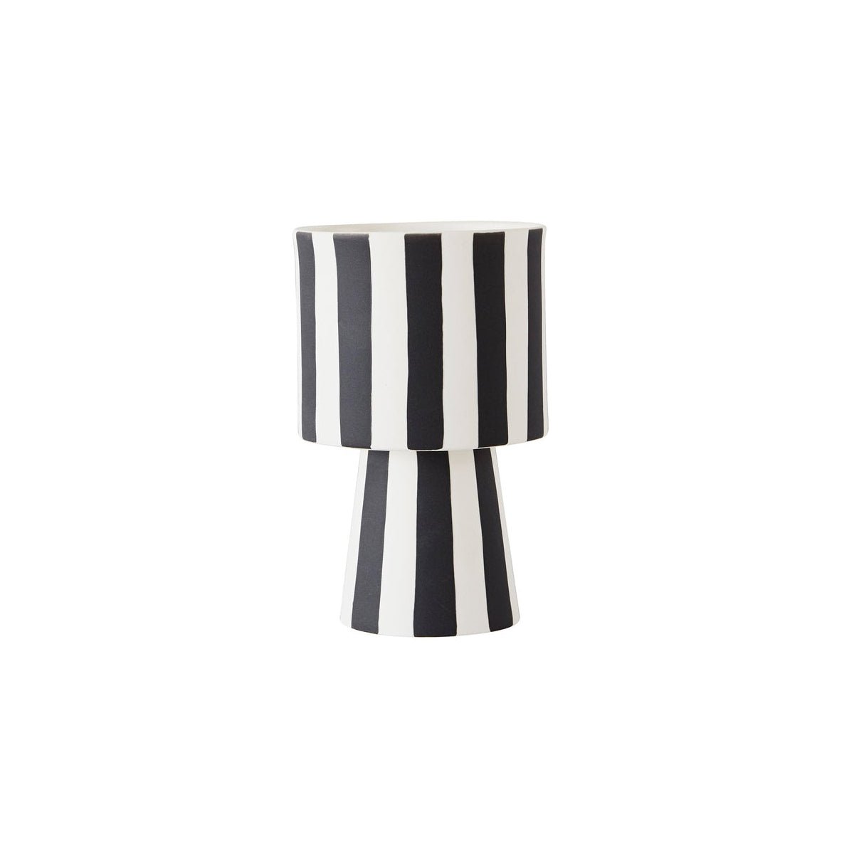 Pot Toppu en céramique noir et blanc, design élégant et graphique