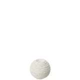 Bougeoir Creta Rond en ciment blanc - détail de la texture