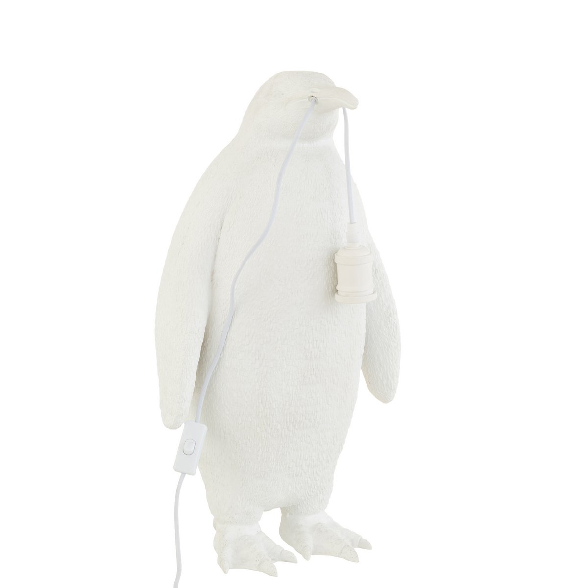 Lampe J-Line Penguin sur une table moderne en bois