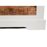 Meuble tv lowboard TV L 114 H 45 cm Meuble tv bois massif Ibiza manguier massif blanc