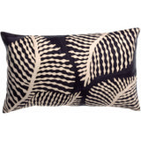 Coussin brodé Flora Marine 40 x 65
