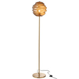Lampadaire J-Line Bijenkorf en verre marron, vue de face