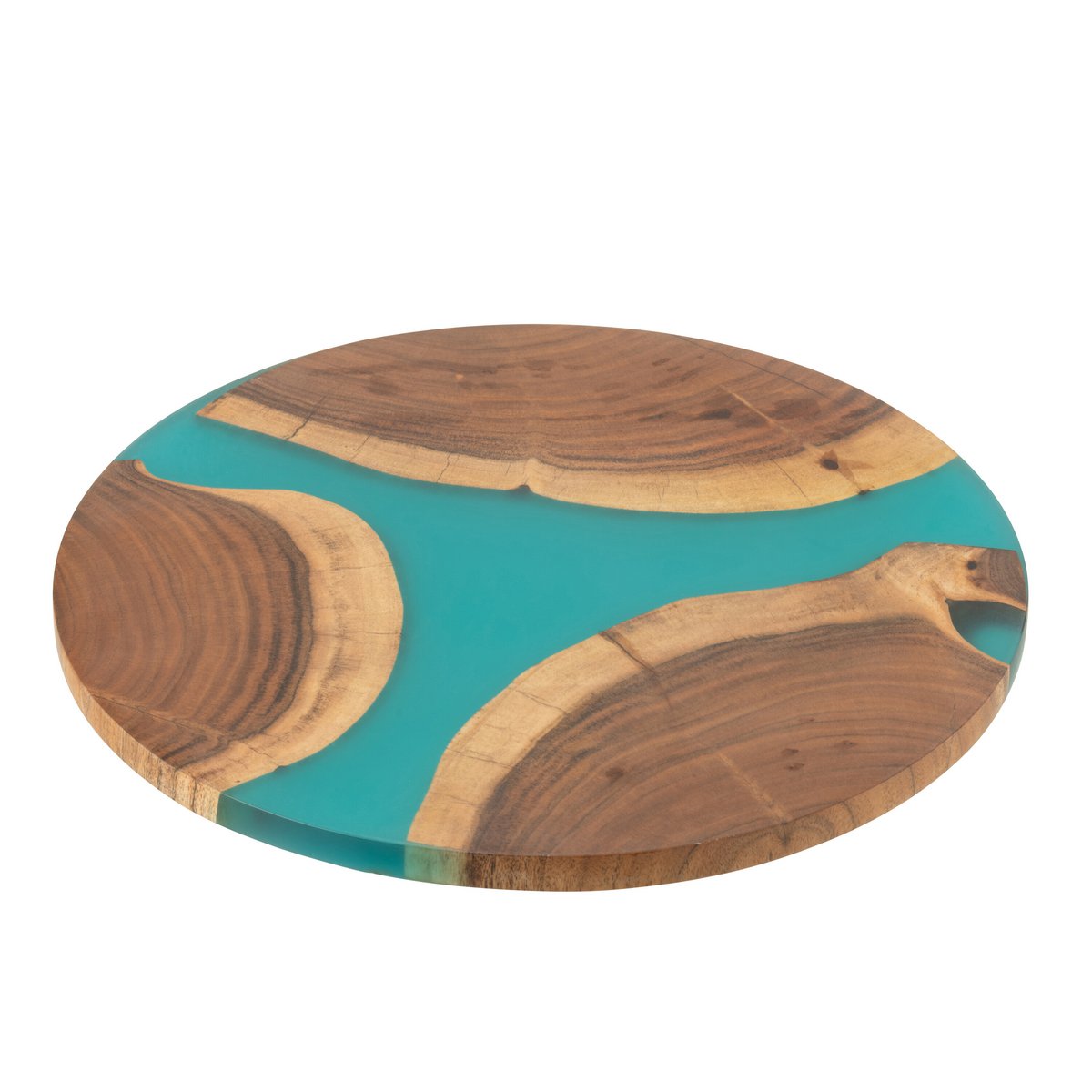 Planche à découper J-Line en bois d'acacia et résine époxy, vue de face