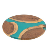Planche à découper J-Line en bois d'acacia et résine époxy, vue de face