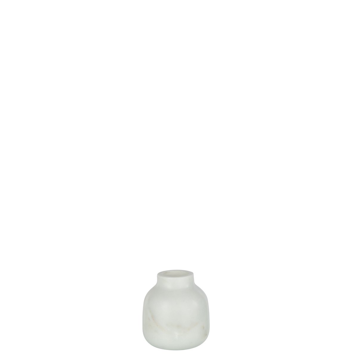 Vase Liline en marbre blanc, élégant et moderne, diamètre 10 cm