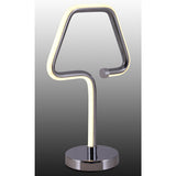 Lampe à poser LED Loop Line en chrome, vue de face