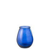 Vase Oeuf en Verre Bleu de J-Line - Design moderne et élégant