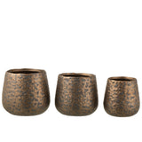 Détail du vase J-Line Flowerpot en céramique, finition élégante