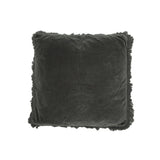 Coussin en velours Rosie gris foncé 45x45