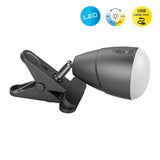 Lampe de serrage LED en métal et en plastique en noir, avec des LED intégrées