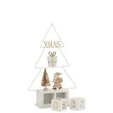 Calendrier sapin de Noël J-Line posé sur une table élégante