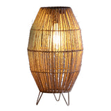 Lampe solaire LED "Korbinien" pour le jardin et la terrasse, le fromage extérieur en métal, en plastique et en jute de nature, solidement construite - LEDS, lampe solaire pour le jardin 34 x 19,58 cm