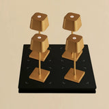 Lot de 4 lampes à poser rechargeables dorées Sarphati Mini avec station