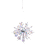"Explosion" en verre en métal et en verre d'iris, cadres G9, lampe suspendue pour salle à manger, salon, hall ou bureau, Øca. 65 cm