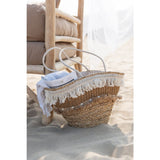 J-Line sac de plage Reed Tassels - jute - naturel/écru