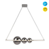 LED PRENDANT LAMP CHROME "Nova" fait de verre en métal, en plastique et en fumée de chromé, avec des LED fermement construites, environ 105 cm de long de long.