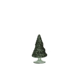 Sapin de Noël J-Line en verre vert, petit modèle élégant pour décoration intérieure