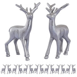 Décoration Figure Cerf Ve 8x 2 pièces Table Décoration Animal Figure Silver O. Décoration de Noël en métal en or