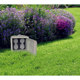 Stone à douille extérieure "Roccus", en plastique gris, sockets / technologie pour le jardin et la terrasse
