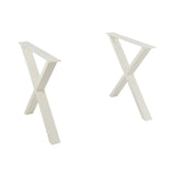 Table J-Line Legs Cross en métal blanc sur fond neutre