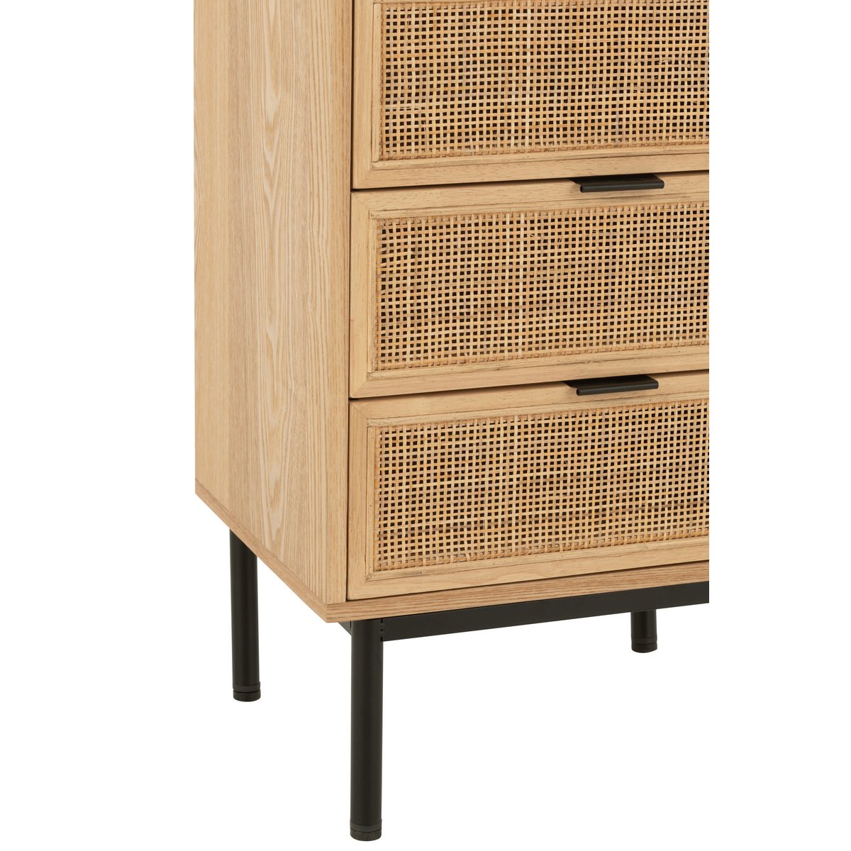 Vue latérale de la commode J-Line 5 tiroirs